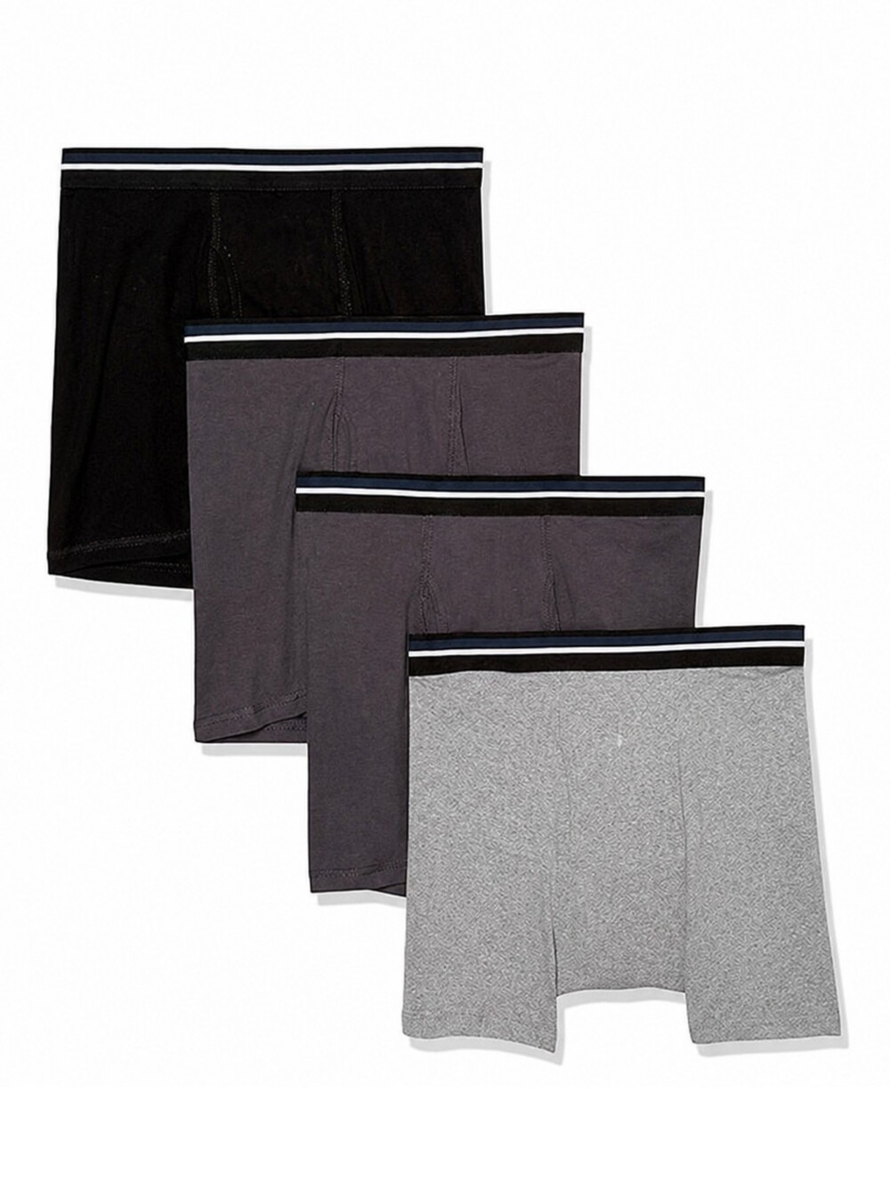 Amazon Essentials Men’s Boxer Briefs 4 Pack Gray Black Cotton Underwear 4XL Big